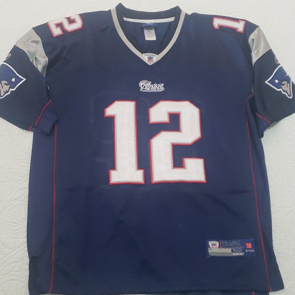 Reebok Patriots Navy Blue Jersey Size XL